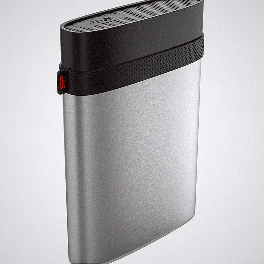 4TB Silicon Power Armor A85 Silver USB3.0 Rugged Portable Hard Drive